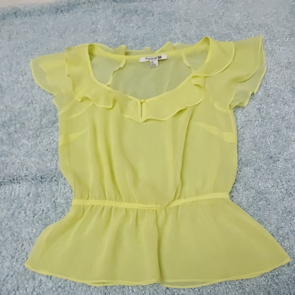 Yellow sheet blouse